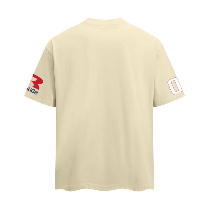 RHUDE T Shirts Varsity Sleeve Number Graphic