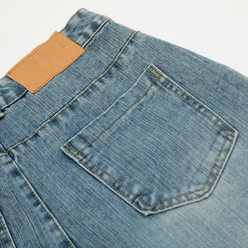 American-style streetwear harem pants Vintage Faded Wide Leg Denim