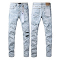 Purple brand Jeans High-quality pure cotton streetwear trousers Splashed ink