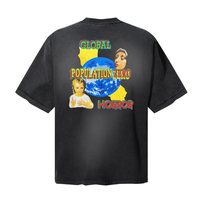 Saint Michael T Shirts Alternative Psychedelic Square Poster Style Holy Figures Rasta Tone Apparel Print