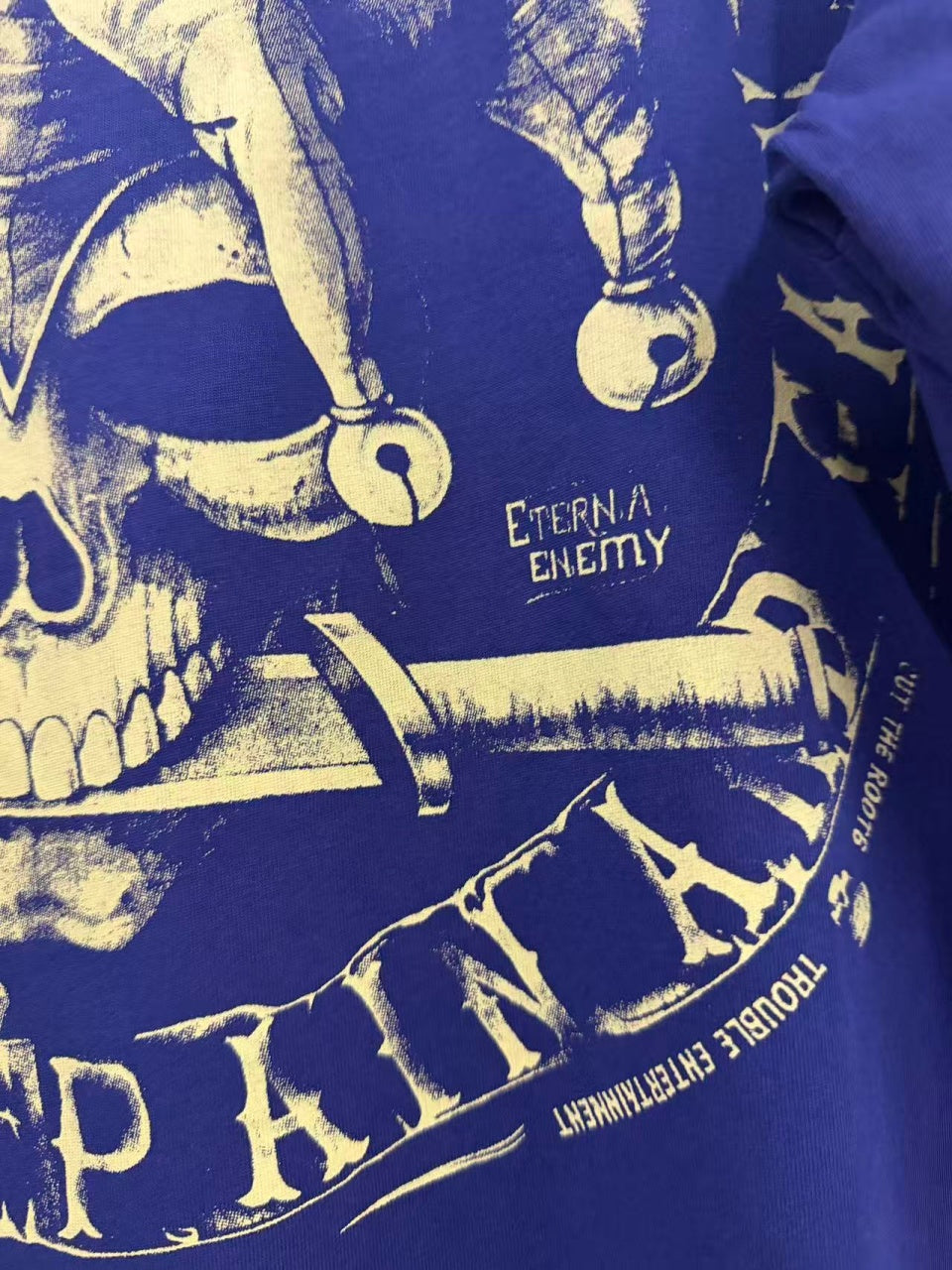 Vintage style washed summer wear T shirt Skull