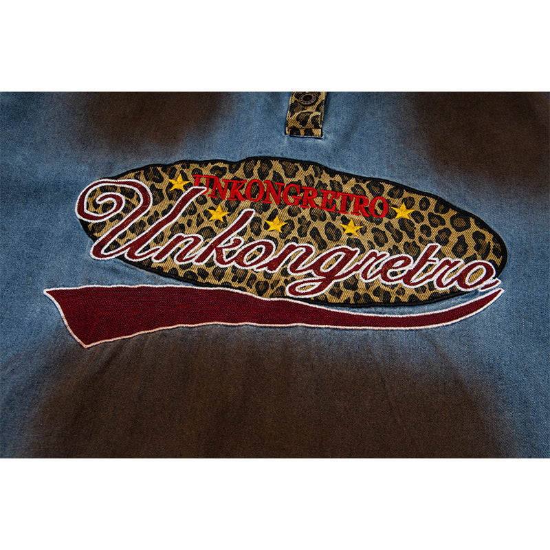 Unisex vintage T-shirt Polo shirt with a stand-up collar