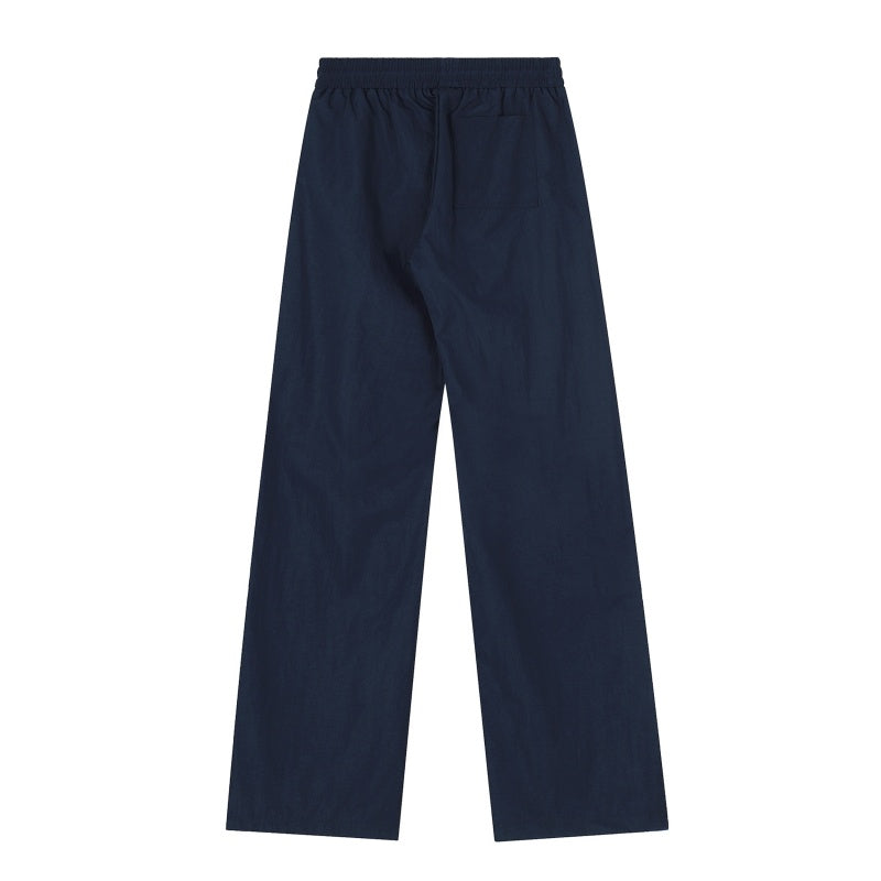 American-style streetwear harem pants Grey Navy Dual-Color Street Sport Bottoms