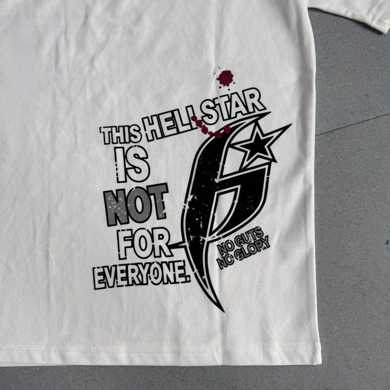 Vintage-style American T-shirt Jagged Blade Star Grunge Motif