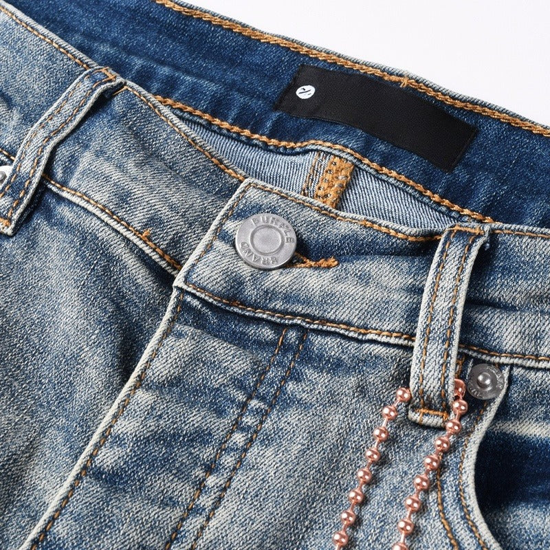 Purple brand Jeans High-quality pure cotton streetwear trousers line