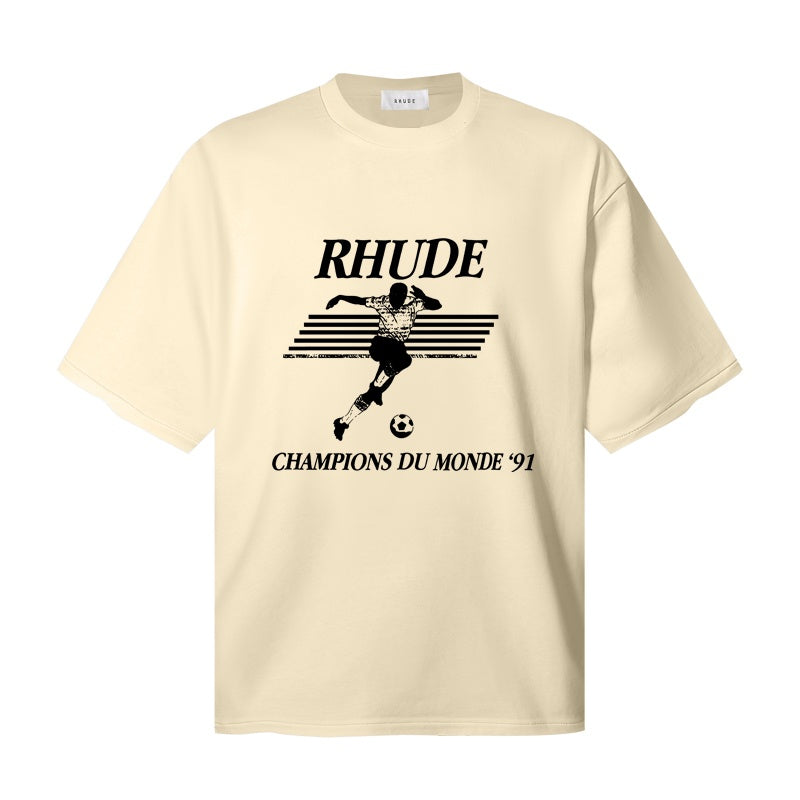 RHUDE T Shirts Old Sport Athlete Print Art