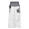 American-style streetwear harem pants Cute Dog Print Braided Tie Wide Sweat Bottoms