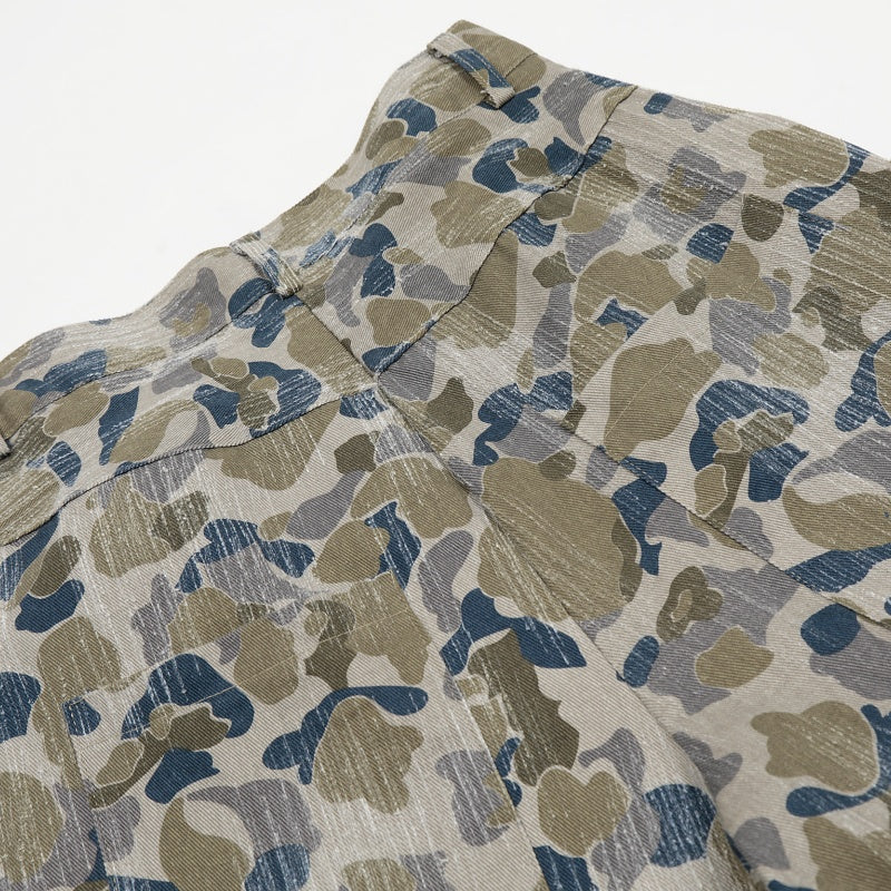 American-style streetwear harem pants Vintage faded camo multi-pocket casual design
