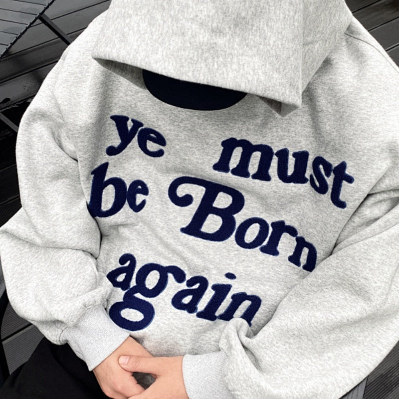Unisex Vintage Hoodie   CPFM01 Model # CPFM "Ye Must Be Born Again"