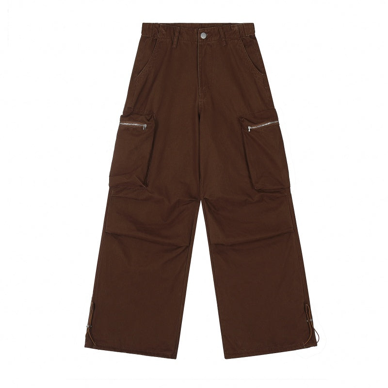 American-style streetwear harem pants Pleated knee relaxed fit outdoor pants