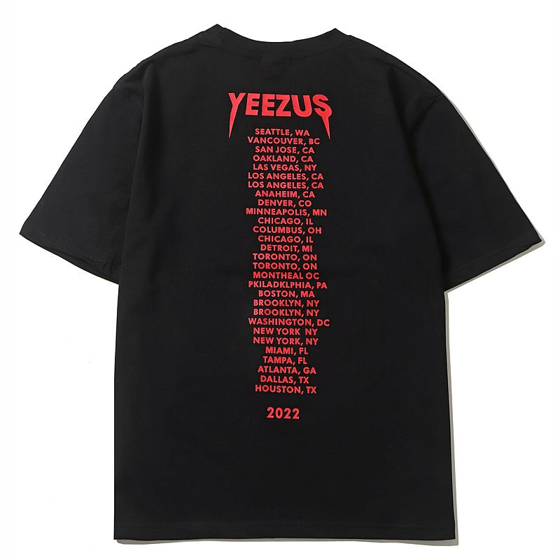 Mens T-shirt Vintage American-style Trendy hip-hop graphic print (Kanye/Yeezy style)