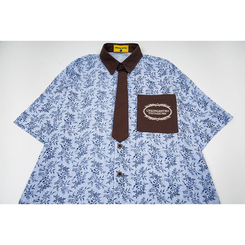 Unisex vintage T-shirt Polo shirt with a stand-up collar
