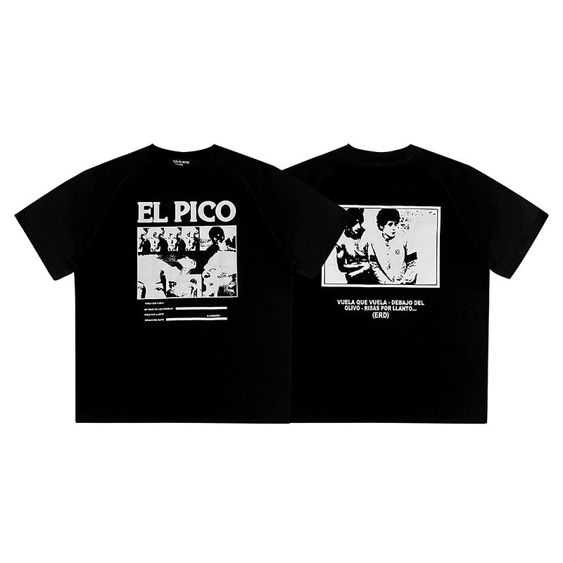 ERD T Shirts Block Text & Monochrome Figure Snapshot Aesthetic Top