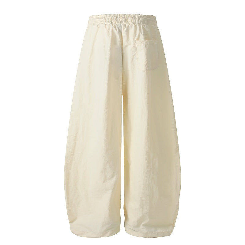 American-style streetwear harem pants Lightweight Adjustable Hem Holiday Wide Leg