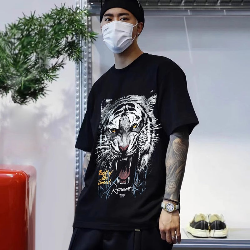 Mens T-shirt REPRESENT Tiger Head Graphic Print