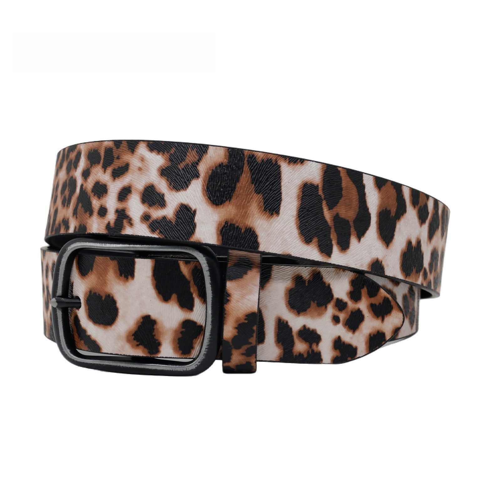 Hip-hop punk rhinestone belt animal print