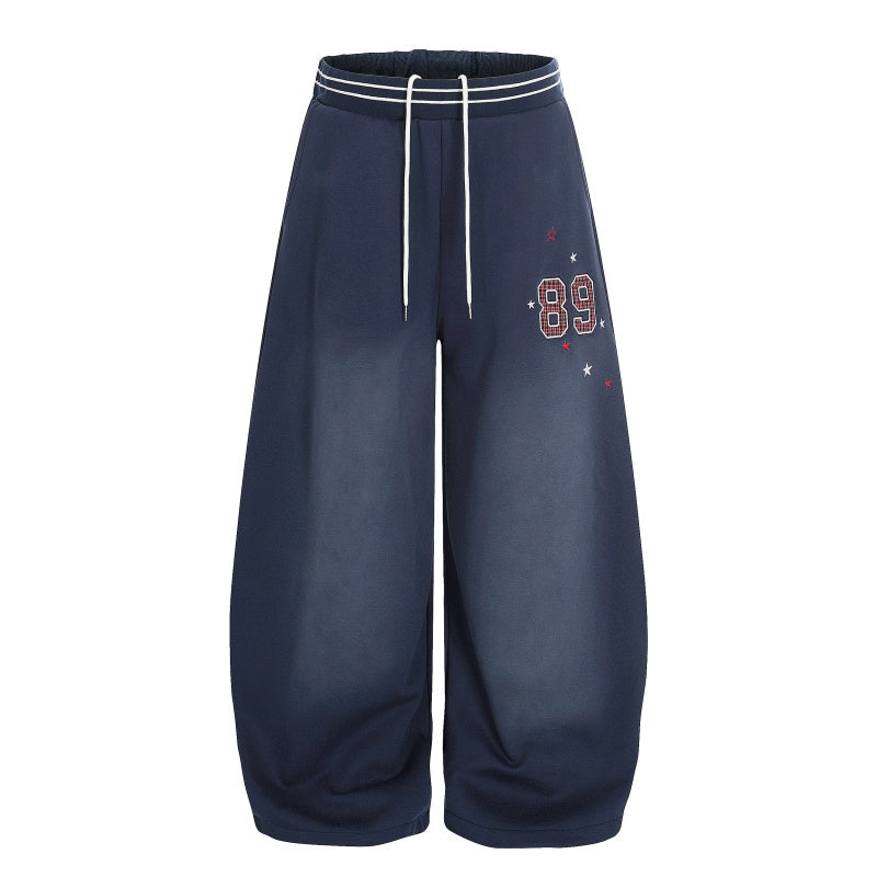 American-style streetwear harem pants Thickened Relaxed Baggy Pants with Toggle Hems