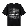 RHUDE T Shirts Monochrome Grunge Ocean‑Vessel Artwork