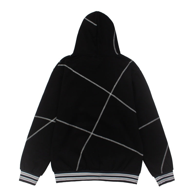 Denim Tears Hoodie Y2K Virginia Cotton Floral Print Oversized Line Stitch Hoodie