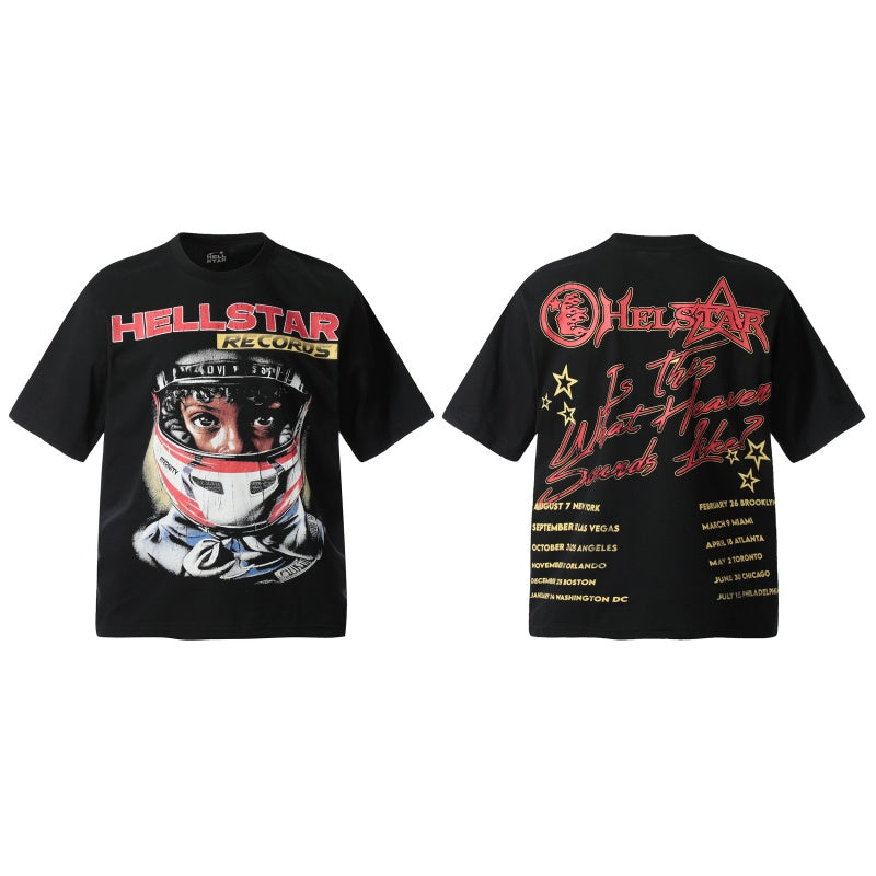 Vintage-style American T-shirt Racing Portrait Star Lettering Design