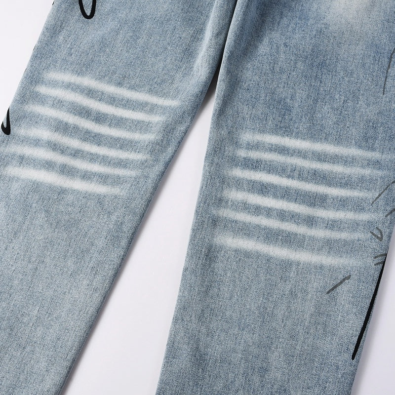 Purple brand Jeans High-quality pure cotton streetwear trousers line