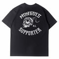 Mens T-shirt Vintage American-style MONGOLS Mongolian Retro Street