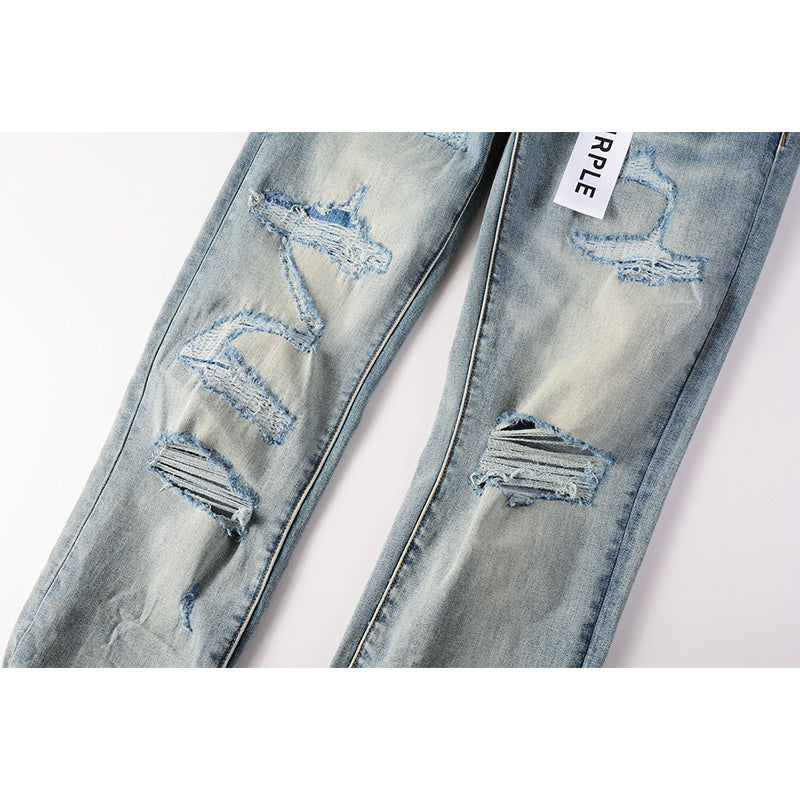 purple brand jeans Pure Cotton High Street Trend