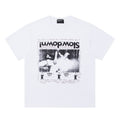 ERD T Shirts Front & Back Distorted Text Photo Collage Graphic Top