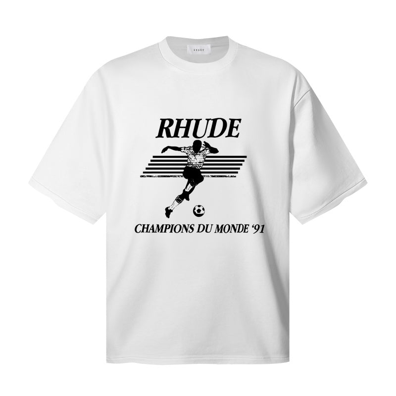RHUDE T Shirts Old Sport Athlete Print Art
