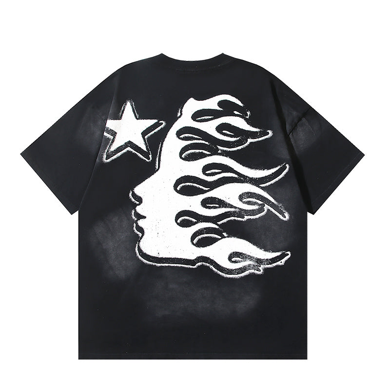 HS T-Shirt Designer style American streetwear, high-quality pure cotton.