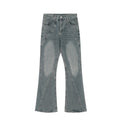 American-style streetwear harem pants Geometric Stitching Vintage Bootcut Denim Pants