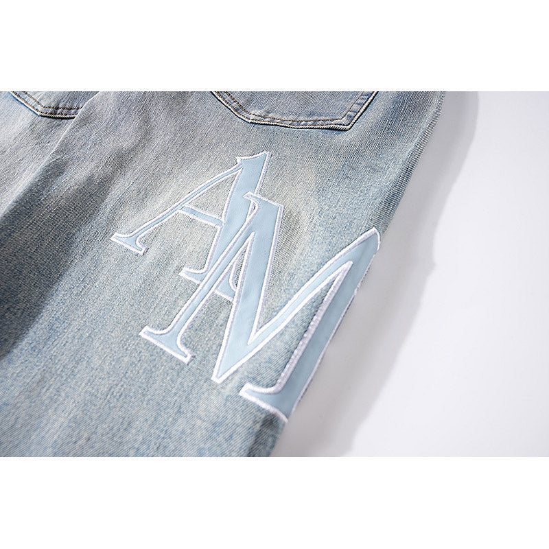 AMIRI Jeans Trendy Fake Ripped Jeans