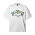 Saint Michael T Shirts White Oversized Saint World Arch Logo Harsh Reality Of Living Today Earth Graphic