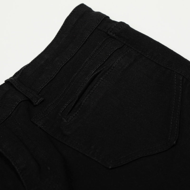 American-style streetwear harem pants Solid Black Utility Bootcut Trousers