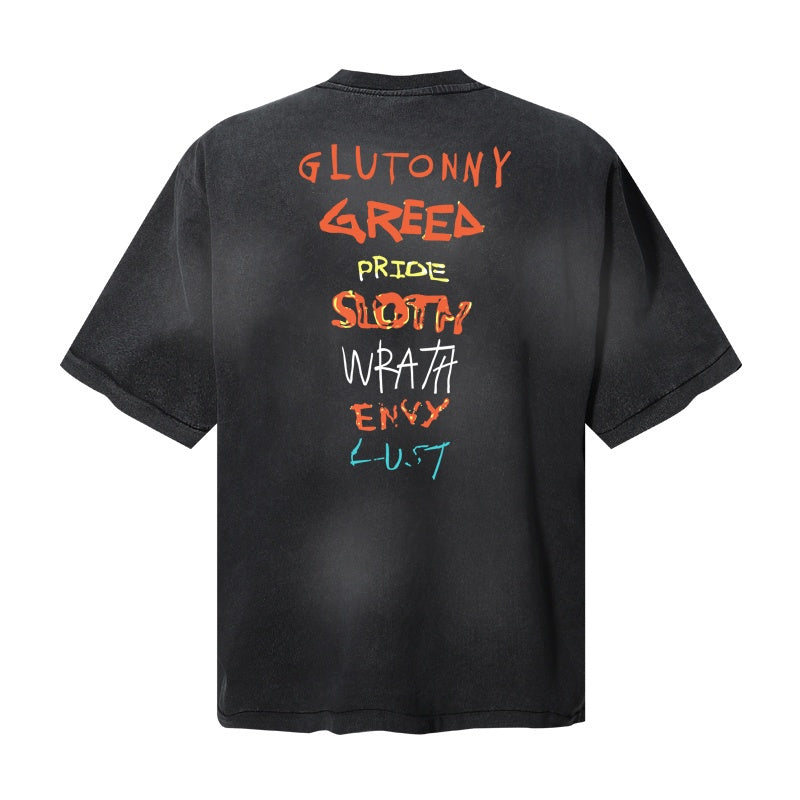 Saint Michael T Shirts Offset Printed SA1NT Minimal Typography
