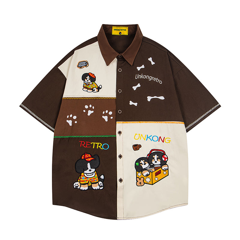 Unisex vintage T-shirt Polo shirt with a stand-up collar