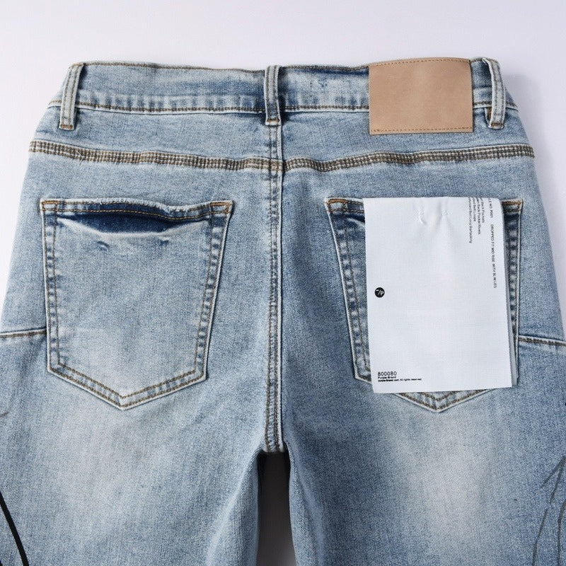 Purple brand Jeans High-quality pure cotton streetwear trousers line