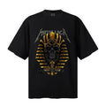 Saint Michael T Shirts Classic Black Golden Pharaoh Headdress Skull Retro Rock Streetwear