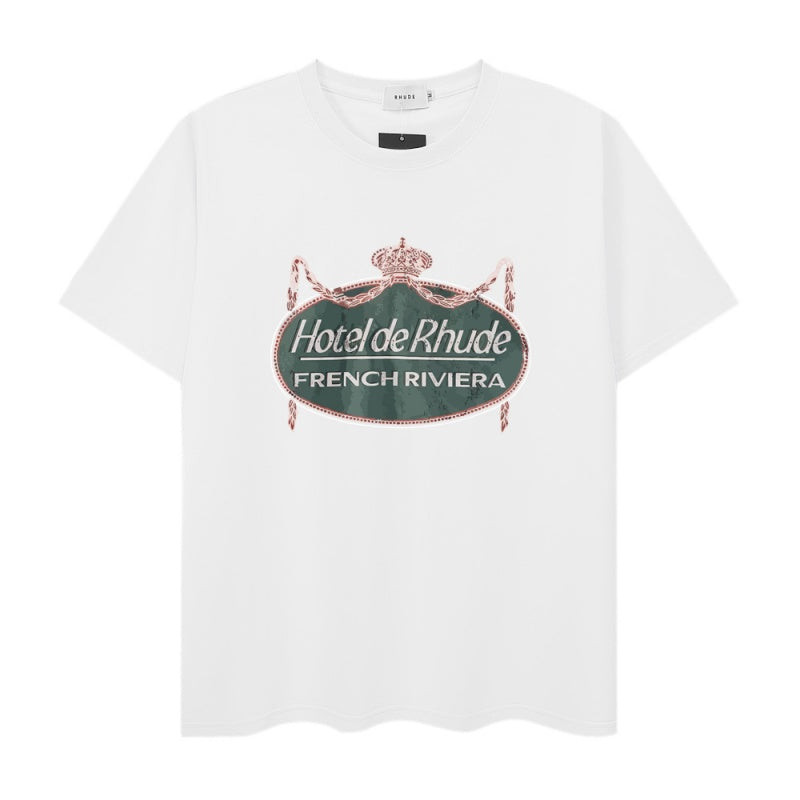 RHUDE T Shirts Old-Style Coastal Badge Art