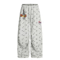 American-style streetwear harem pants Bone Paw Print Dog Charm Wide Sweat Bottoms