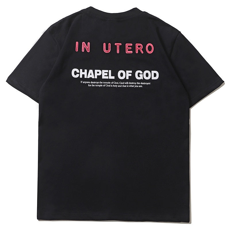 Mens T-shirt Vintage American-style Nirvana Angel Rock