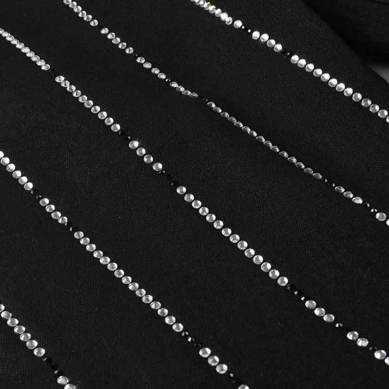 Purple brand Jeans High-quality pure cotton streetwear trousers Rhinestone