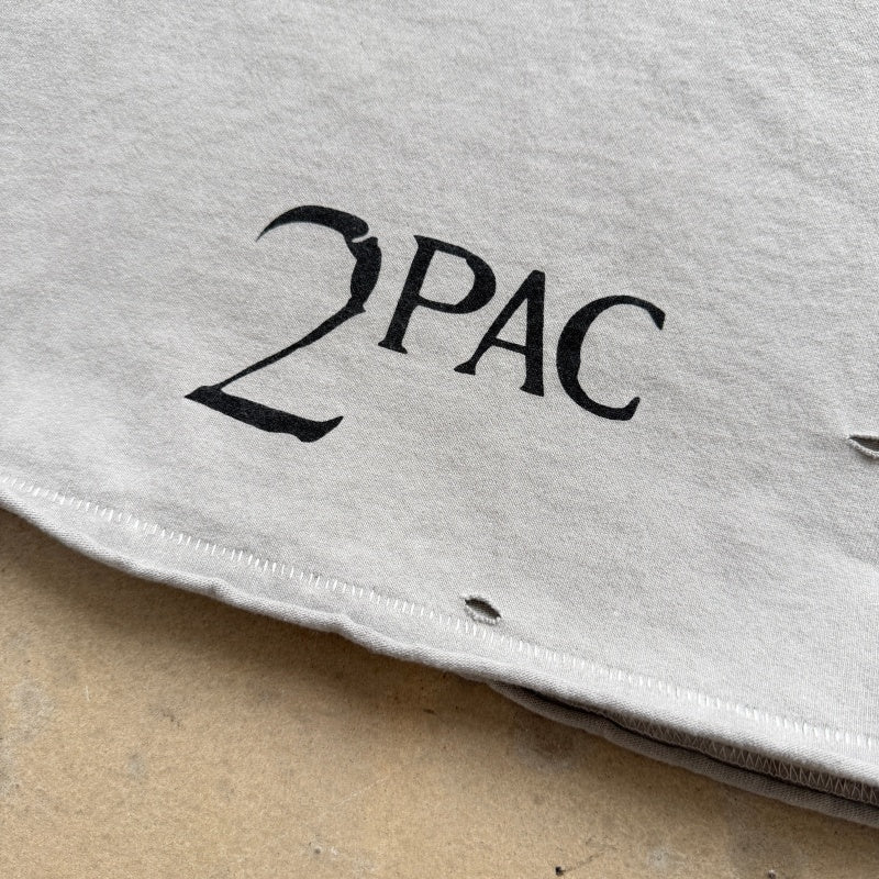Unisex Vintage T Shirts CHOOOSELF 26SS "2Pac THUG LIFE" Limited Edition Tribute Tee – Heavyweight, Washed, Distressed, Boxy-Fit Streetwear Punk Style