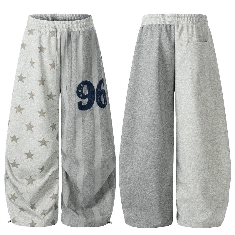 American-style streetwear harem pants Vintage Star 96 Ruched Balloon Trousers