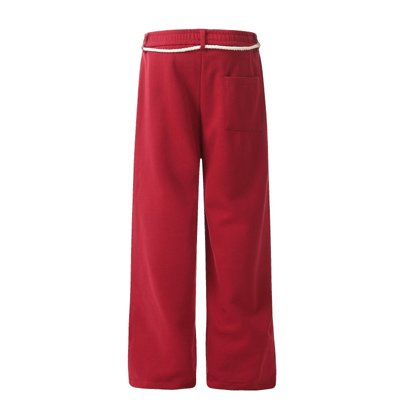 American-style streetwear harem pants Small woven side logo patch