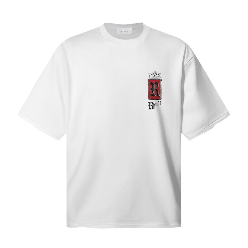 RHUDE T Shirts Streetwear  Premium Filters Back Placement Tee