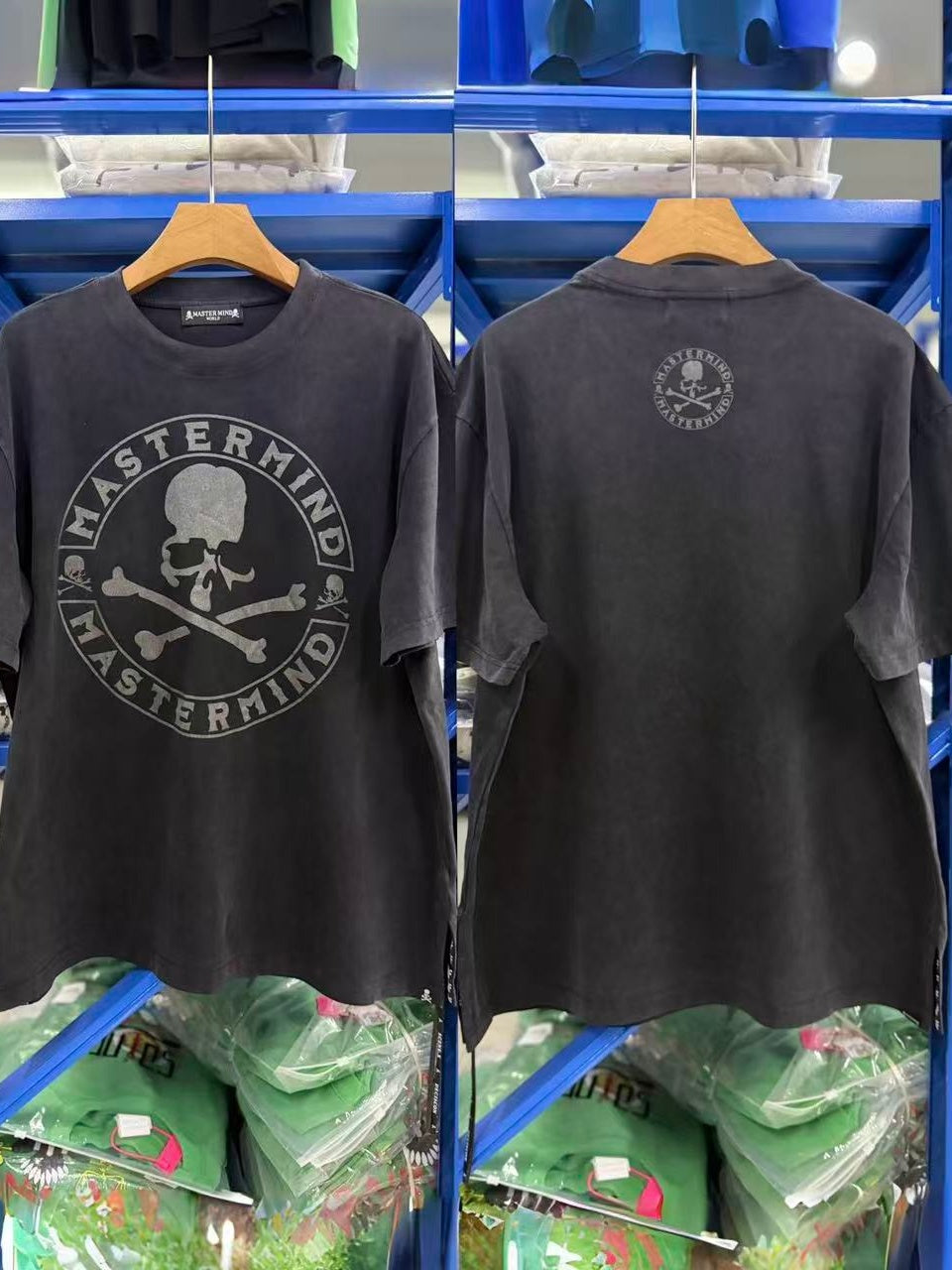 Vintage style washed summer wear T shirt Skull