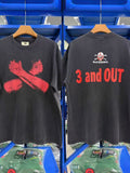 Vintage style washed summer wear T shirt Dual blades