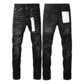 Purple brand Jeans High-quality pure cotton streetwear trousers Rhinestone