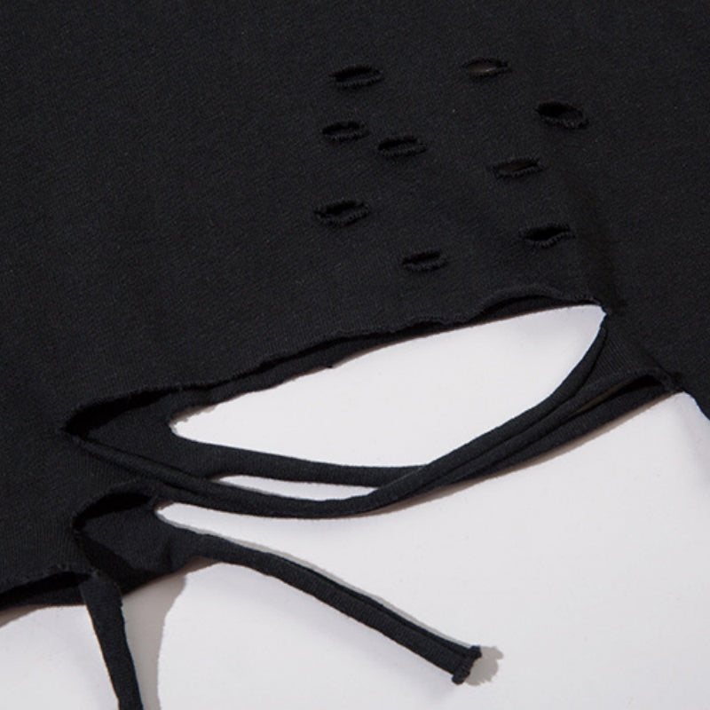 Unisex vintage T-shirts Black gradient design with distressed details